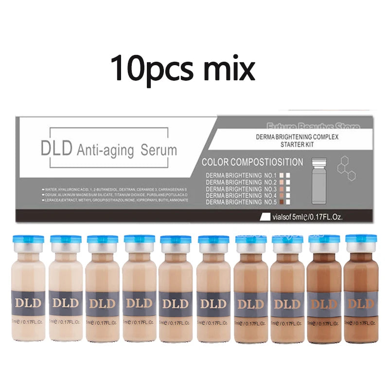 5ml Hyaluronic Acid Peptide Facial Serum BB Cream Glow Ampoule Kit Niacinamide Moisturizing Hydration Skin Rejuvenation Beauty