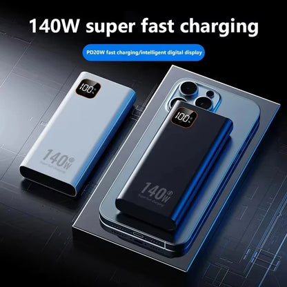 Lenovo 140W Super Fast Charging 2026 Ultra Capacity CCC Portable Charger Power Bank For IPhone Samsung 500000mAh