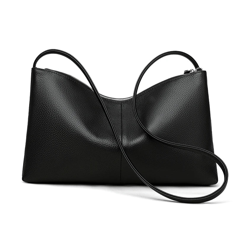 100% Genuine Leather Shoulder Crossbody Bag For Women Sac 2025 High Quality Cow Leather Ladies Handbag Luxury Female Tote Bags