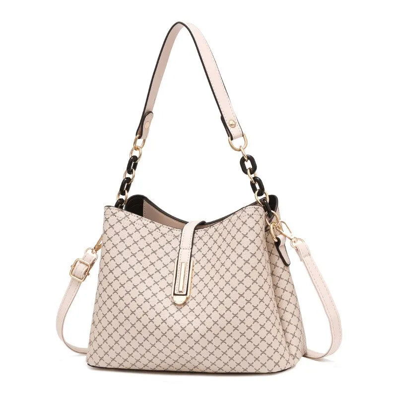 New Fashion Bucket Women Luxury Design Shoulder Bag Large Capacity Ladies PU Leather Crossbody Bag