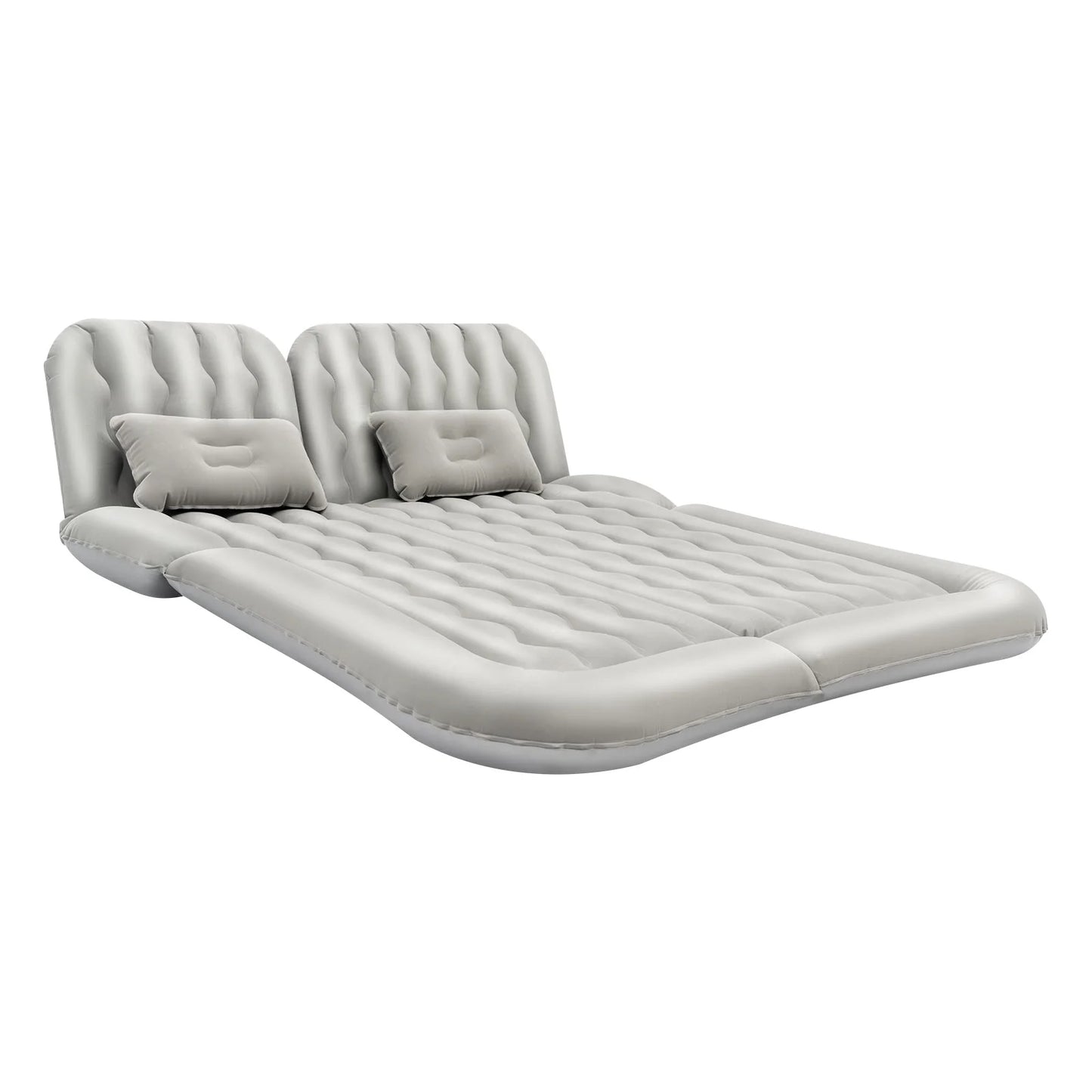 Universal Foldable Inflatable Bed Portable Inflatable Mattress Set Car Back Seat Sleeping Flocking Air Bed Cushion w/Pump+Pillow