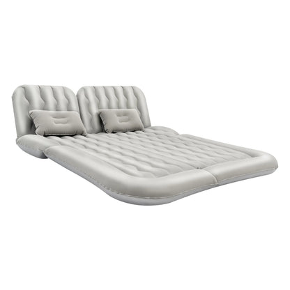 Universal Foldable Inflatable Bed Portable Inflatable Mattress Set Car Back Seat Sleeping Flocking Air Bed Cushion w/Pump+Pillow