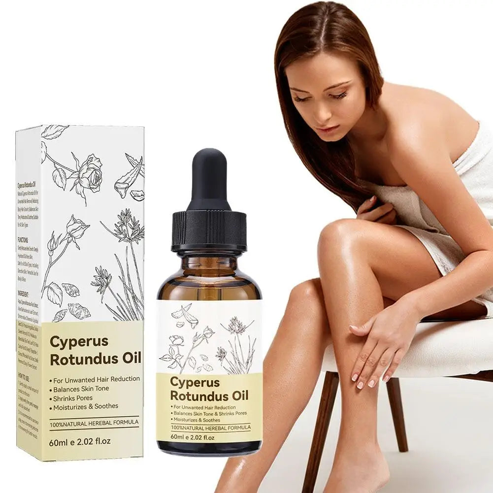 Natural Cyperus Rotundus Essential Oil Pure Plant Hair Removal Care Oil Smooth Skin Soothing Relax Body Massage Aromatherapy