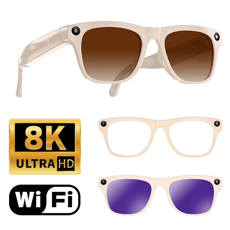 New Intelligent Shooting Glasses With High-definition 8k Pixel Ai Assistant And Multifunctional Smart Glasses For Music Playback