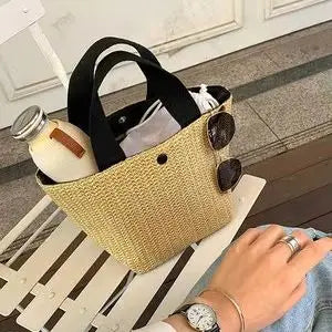 Large-Capacity Casual Relaxed Tote Bag Women One-Shoulder Hand-Carry, Linen Canvas