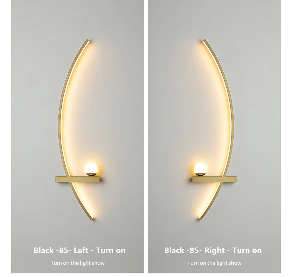 LED Wall Lamp 55/105CM Smart Remote Control Left Right Lighting Wall Sconces Bedroom Bedside Living Room Home Led Lights Lustre