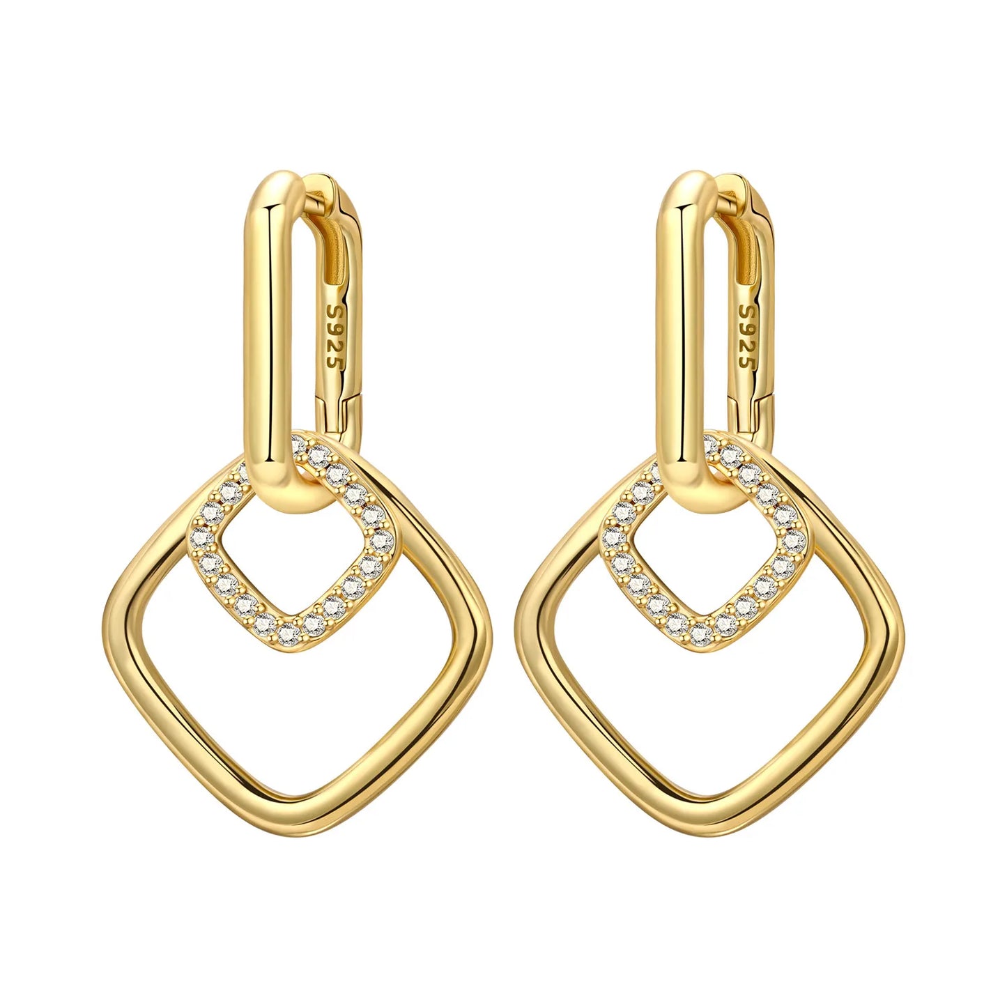 Original 925 Sterling Silver Heart Vintage Luxury Earrings Fashion 18K Gold Hoop Earrings for Women Piercing Jewelry Aretes 2026