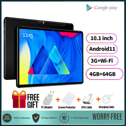 New 10.1 Inch Android Tablet Pc Google Play Dual Cameras Octa Core Dual SIM Phone Call Tablets Bluetooth Wifi 4GB RAM 64GB ROM