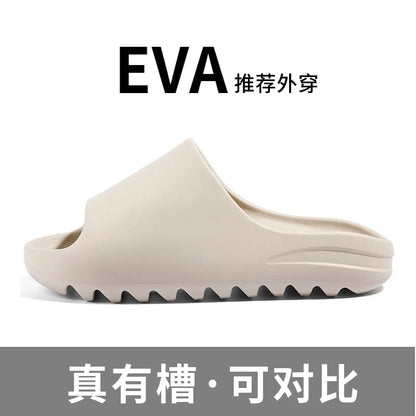 Men's EVA Thick Soled Slides Summer Non-slip Slippers Soft Comfortable Open Toe Shower Sandals for Men Women Indoor Outdoor