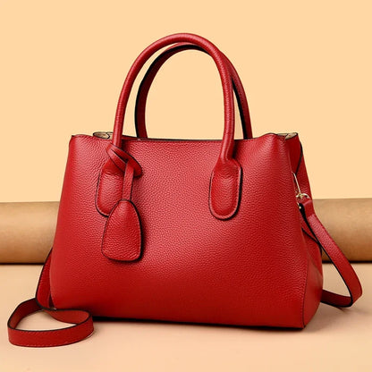 Genuine Leather Large Capacity 3 Layers Women Totes Designer Ladies Shoulder Crossbody Bags Fashion Female Handbags Sac A Main