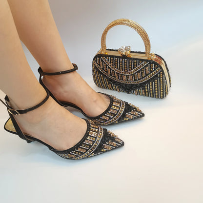 Ladies High Quality Women's Pumps And Bag Italian Fashion Design Green Colors Bag And Heels Shoes For Nigeria Wedding Party