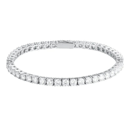 Luxury 2 2.5 3 4 5MM Full Moissanite Tennis Chain Couple Bracelets Plated Gold 925 Sterling Silver Jewelry Gift GRA Certified