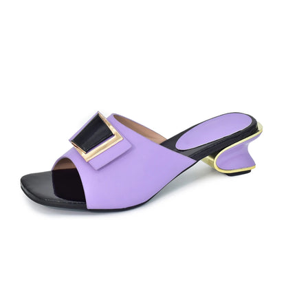 New Arrival African Women Wedding Shoes Decorated with Rhinestone Italian Pumps Women Shoe Ladies Sandals with Heels Party Pumps