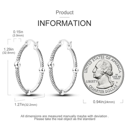 925 Sterling Silver Original Hoop Earring For Woman Luxury  Pendientes Wedding Jewelry Gift