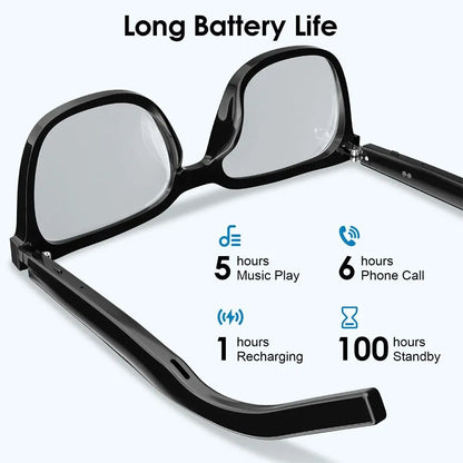 Magnetic Interchangeable Lenses Smart Audio Glasses Built-in Speakers Clear Phone Call Bluetooth Glasses Small but Powerful