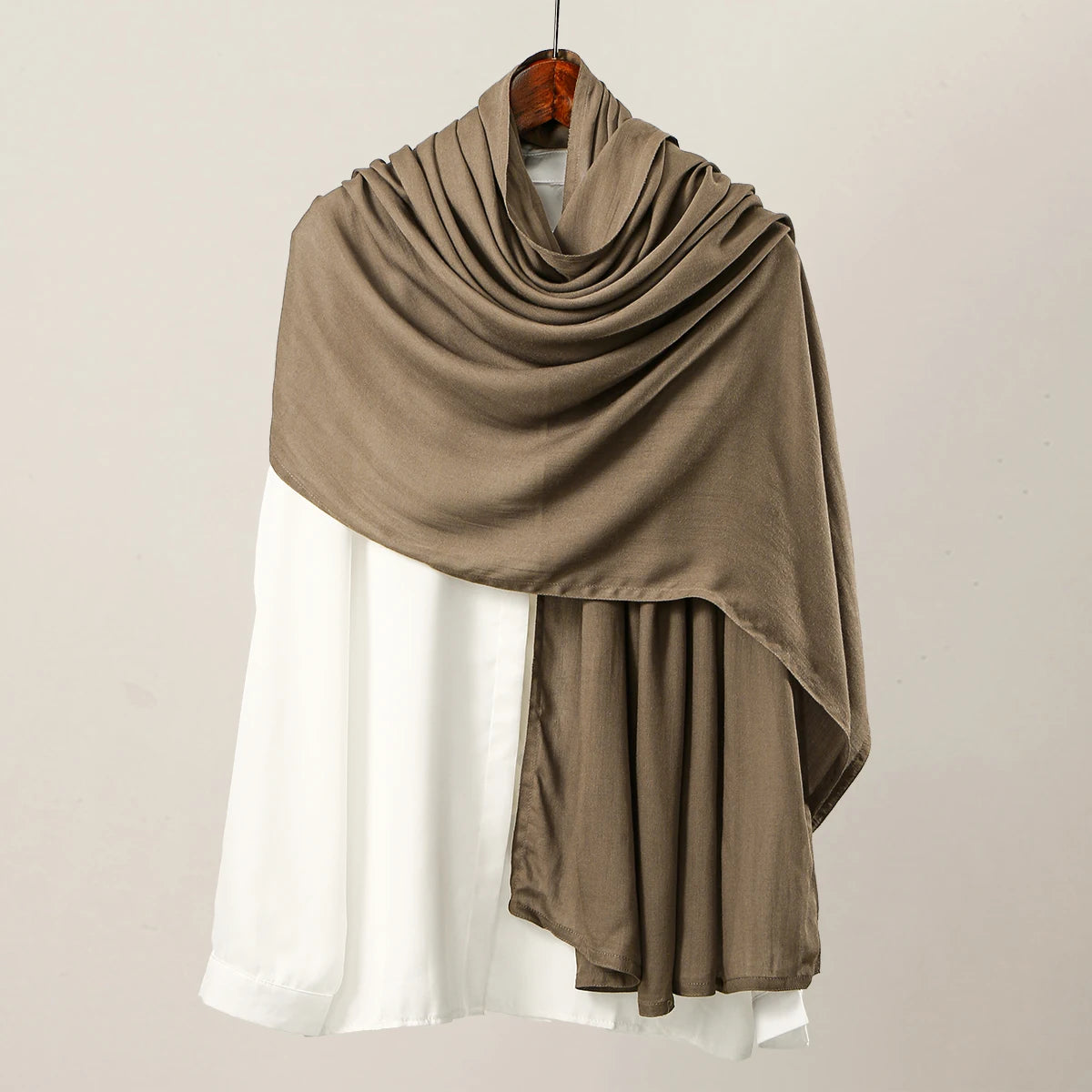 New Big Size Solid Rayon Modal Hijab Scarf Women Muslim Headscarf Wraps Shawl Femme Musulman Headband Islamic Turban 190*85cm