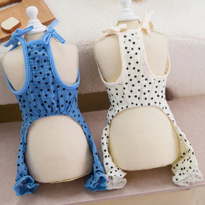 Dog Jumpsuit Pajamas Dog Clothes Summer Blue Beige Puppy All-In-One Tracksuit For Small Dogs Chiwawa Yorks Puppy Pijamas Onesie