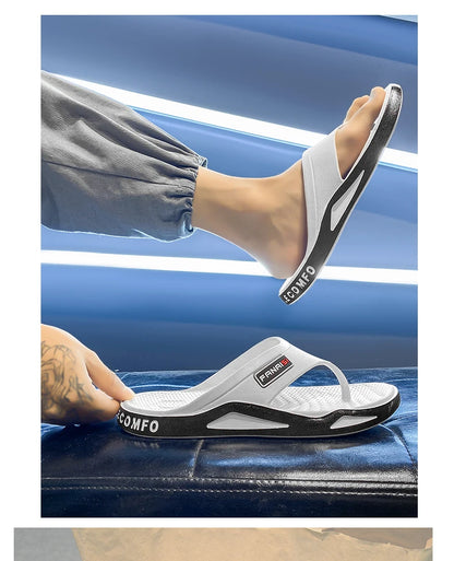 Flip-Flops For Men Breathable Comfortable Beach Sandals for Men Casual Shoes Flip-Flops Fashion Slippers for Outdoors