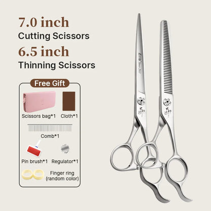 Fenice Slim Narrow Dog Grooming Scissors Set Straight/Curved/Thinner/Chunker Shears Scissors Specialized for KR and JP Groomers