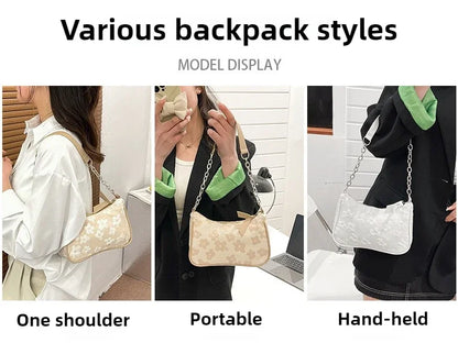 2025 New Fashion Felt Shoulder Bags for Women Small Casual Underarm Bag Female Hand Crossbody Bags for Women Purses and Handbags