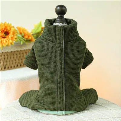 Solid Dog Clothes Winter Dog Jumpsuit Coat Thickened Wrapped Belly Clothing Puppy Overalls Tracksuit For Small Dogs Dachshund XS