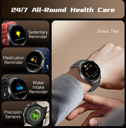 New Upgraded Heart Health Check Smart Watch Uric Acid Five Organ Examination Blood Pressure BT Call ECG smart watches Man 2026