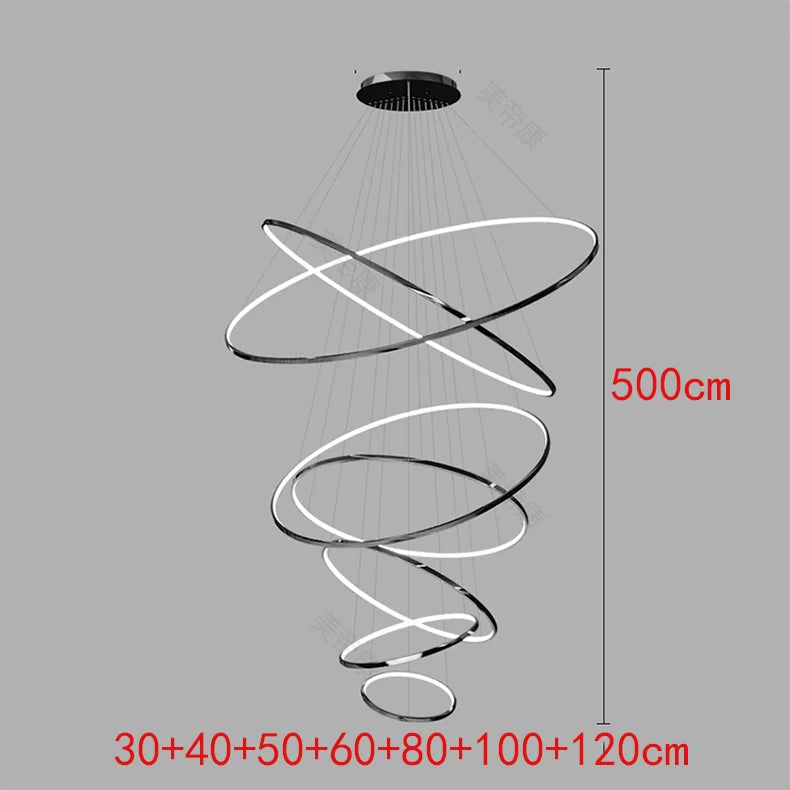 Nordic home decoration, stair chandelier, living room and dining room Pendant lights, ceiling light, indoor lighting