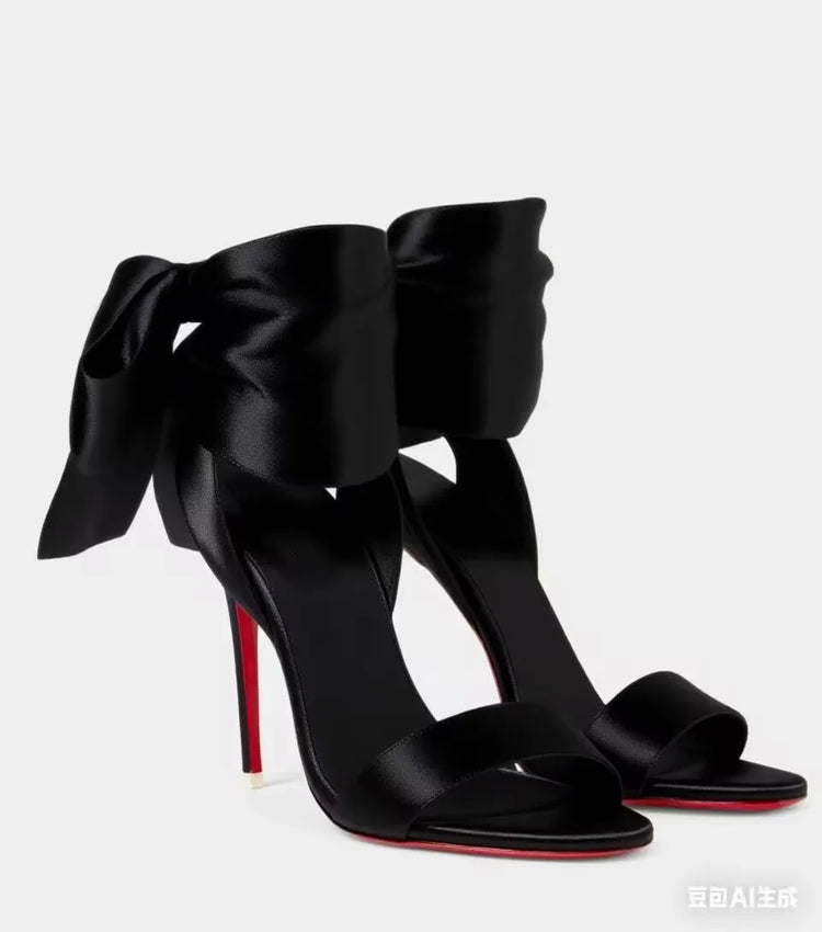 2026European and American Summer New Ankle Strap Women's Slim High-heeled Sandals Fashionable and Sexy Party Wedding Sandals