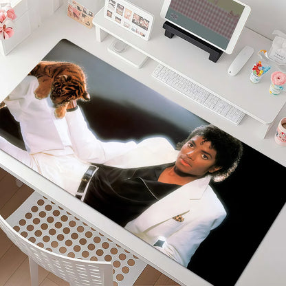 American singer M-Michael J-Jackson Mouse Pad Square Office Gaming Desk Mat Waterproof Non-Slip Rubber Decorative