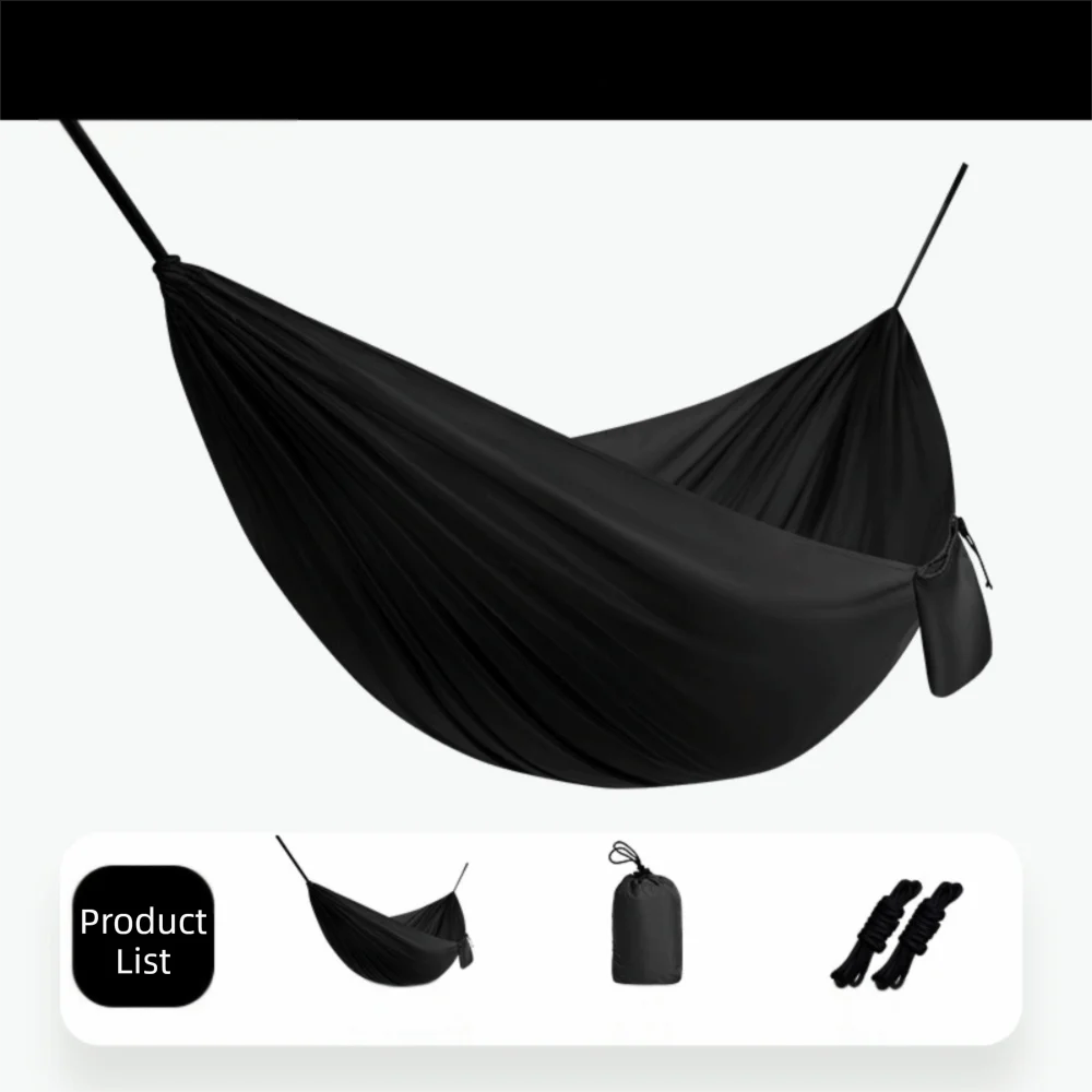 High Strength Colorful Hanging Hammocks Foldable Single and Double Size Camping Hammock Easy Setup Dacron Outdoor Swing Beach