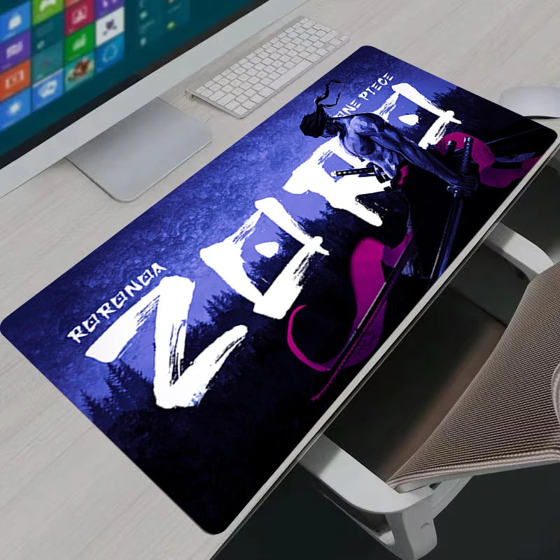 Mouse Pad PC Gamer Anime Desk Mat Non-Slip Rubber Laptop One Piece Zoro Playmat for Office Computer Accessories Gaming Mousepad