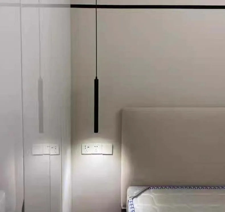 Modern LED Staircase Ceiling Chandelier Black Nordic Simple Indoor Lighting Fixture New Creative Design Island Long Hanging Lamp