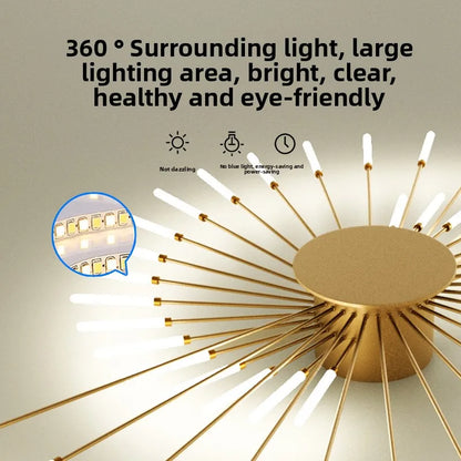 Minimalist LED Ceiling Lamp, Elegant Swirl Firework Design for Living Room, Bedroom, Dining Room
