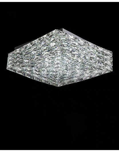Modern Nordic Luxury Crystal LED Ceiling Light Gold Chrome Flush Mount Lamp for Living Dining Room Bedroom Home Decor Lighting