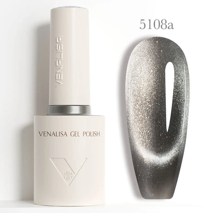 Venalisa 10ml HEMA TPO Free Red Cat Eye Gel Polish Soak Off UV LED Magnetic Nail Polish Diamond Top Long Wear Gel Varnish