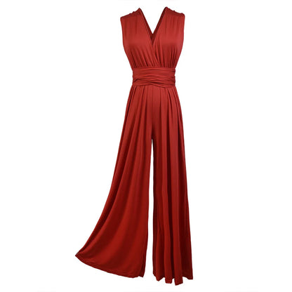 Women Jumpsuits Overalls Sleeveless V Nec Rompers Beach Wide Leg Pants Office Y2k Lady Casual Flat One Piece Sexy Backless 2026