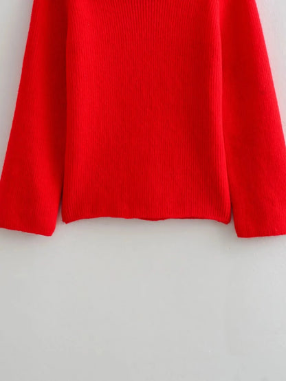 HH Women Fashion Solid Off Shoulder Sweater Long Sleeve Knitted Pullover Sweater Autumn Female Casual Knitwear Chic Top