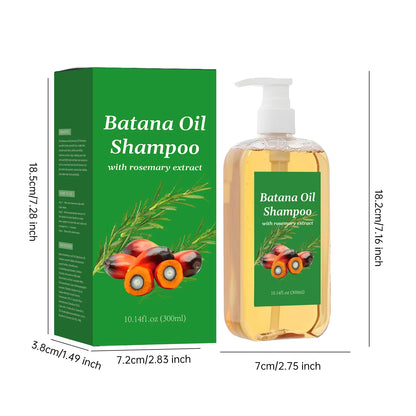 300ML Batana Oil Shampoo Nourishing Hair Growth Strengthens Restore Damaged Split Hair Scalp Cleansing Dandruff Control Care