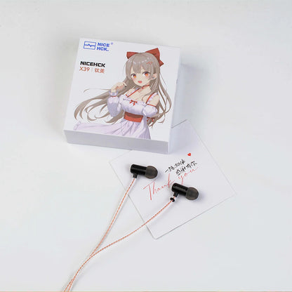 NICEHCK X39 IEM Aluminum Alloy Shell HIFI Microphone Earbud 6mm Titanium Plated Dynamic Headset Bass Vocal DJ In-ear Earphone