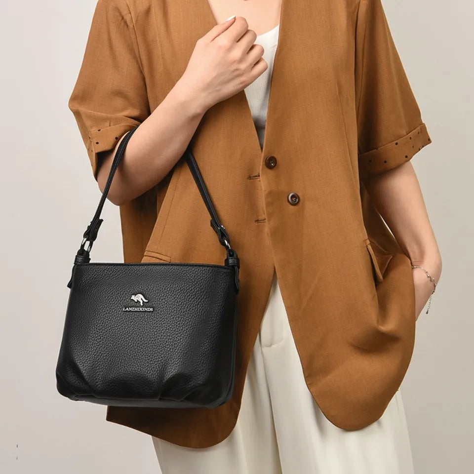 Luxury Shoulder Bags for Women 2026 New Designer Soft Leather Crossbody Bags Casual Messenger Sac Women Bag Purses and Hangbags