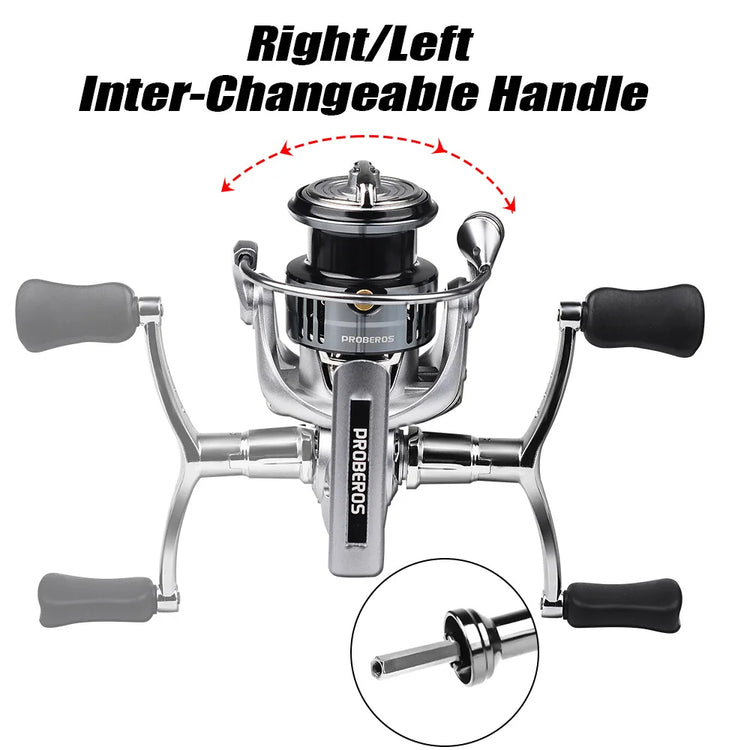 Spinning Fishing Reel 7+1BB Stainless Steel Bearings 5.2:1 6KG Max Drag Left Right Handle Saltwater Freshwater Lure Reel Tackle