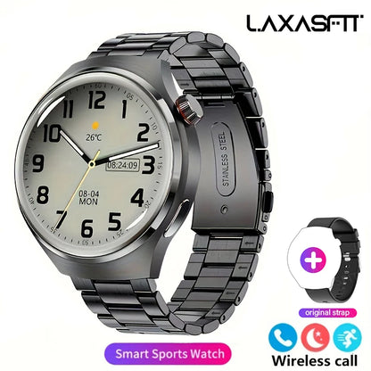 LAXASFIT 1.52" HD Smart Watch Game Dial Dynamic Dial Bluetooth Call Voice Assistant Fitness Tracker Wireless Charging