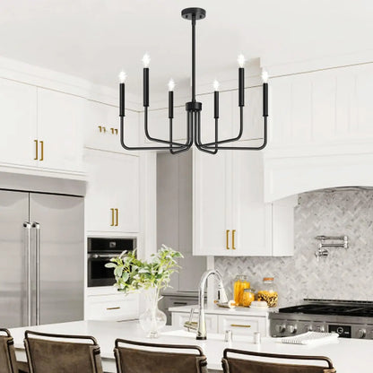Retro Loft Candle Chandeliers Light Simple Iron Chandelier Pendant Lights for Living Room Dining Room Suspension Lamp AC110-260V