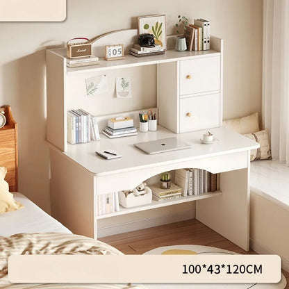 Home Desk Bookcase Integrated Simple Desktop Student Study Table Bedroom Dresser Locker Computer Desk