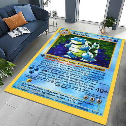 Japanese Anime Pokemon Card Area Carpet for Living Room Home Decor Sofa Table Kids Rug Non-slip Chair Lounge Floor Mat Potdemiel