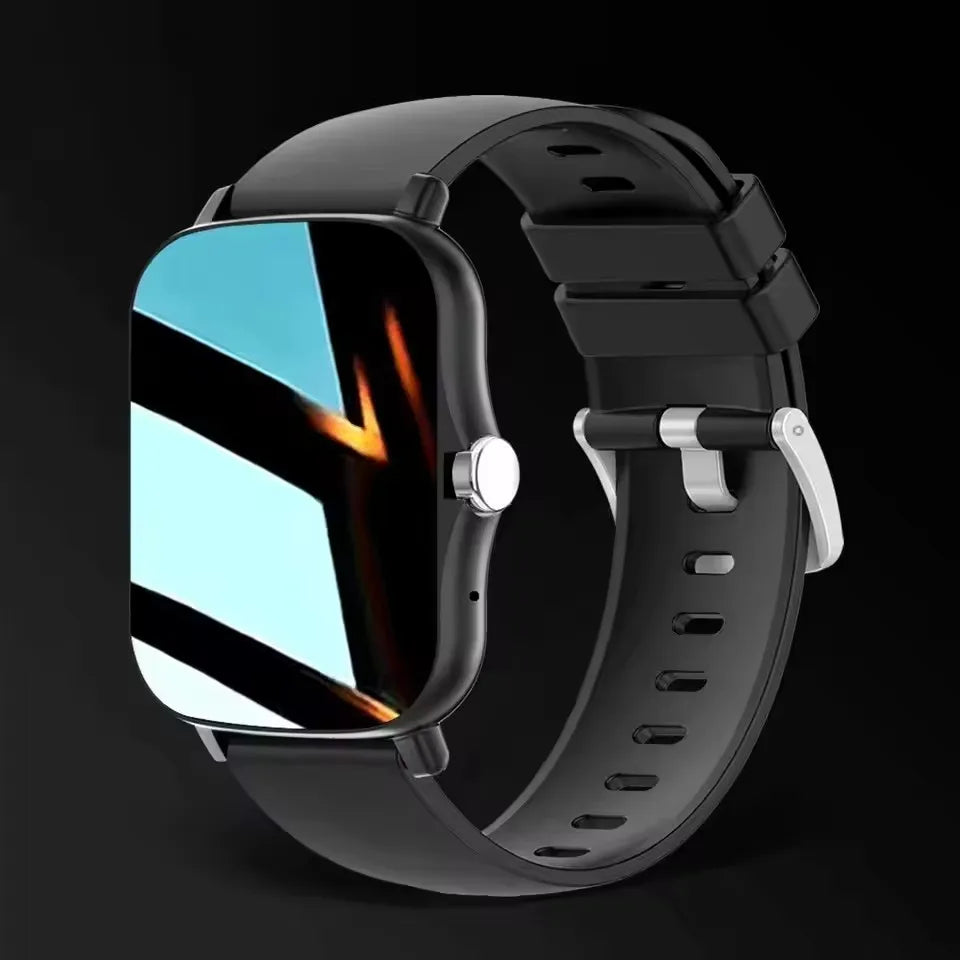 Smart watch with full touch screen, call, message reminder, music control and other functions, compatible with iPhone/android mo
