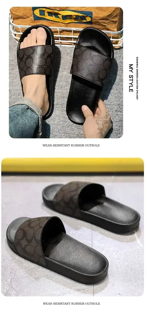 Outdoor Sandals Clogs Beach Slippers Summer Men Fashion Slippers Indoor Home Slides Bathroom Shoes Comfortable Soft Flip Flops