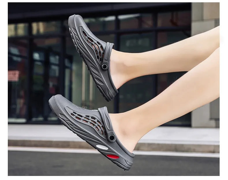 Summer Unisex Clogs Sandals Shoe Men Woman Hoof Thongs Stamp Garden Beach Big Size 36-49 Slippers for Men's Shoes Zapatos Hombr