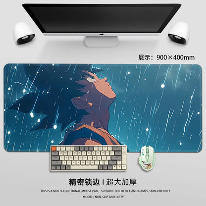 Man Mouse Pad Dragon Ball Mouse Pad Son Goku Printing Pattern Large Gaming Keyboard Desk Mat Super Saiyan Animation Desk Mat