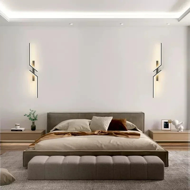 LED Wall Light Modern Minimalist Strip Lighting for Bedroom Bedside Living Room TV Backlight Sofa Decor Wall Sconce Ambient Lamp